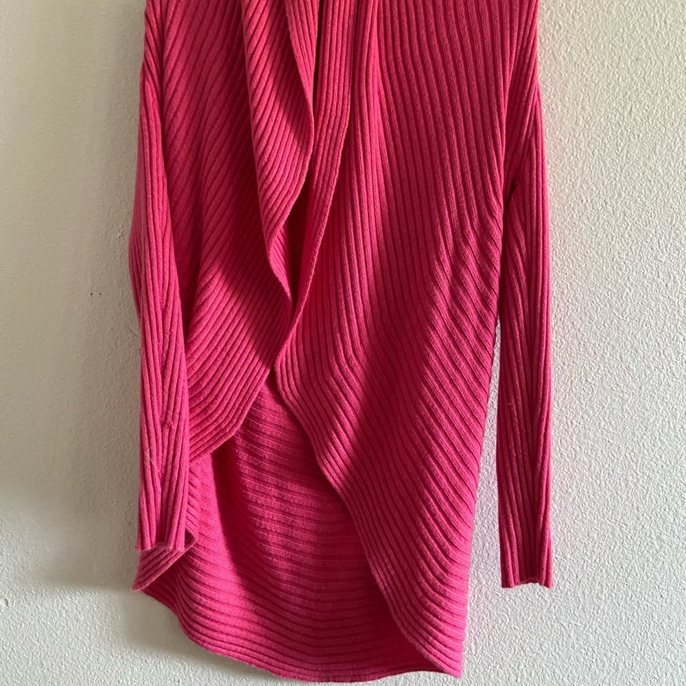 hot pink soft long cardigan